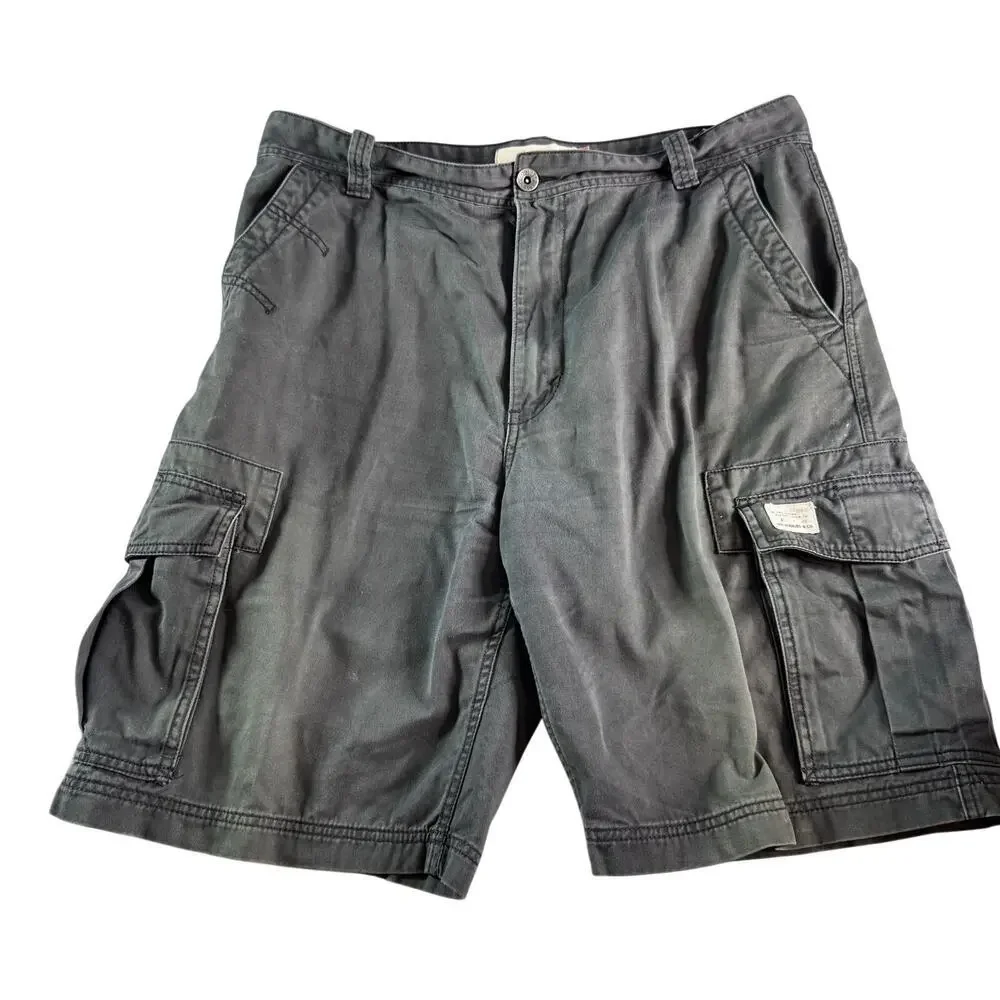 Levi’s Cargo Shorts Mens 36 Gray Utility Pocket Casual Outdoor Hiking Cotton